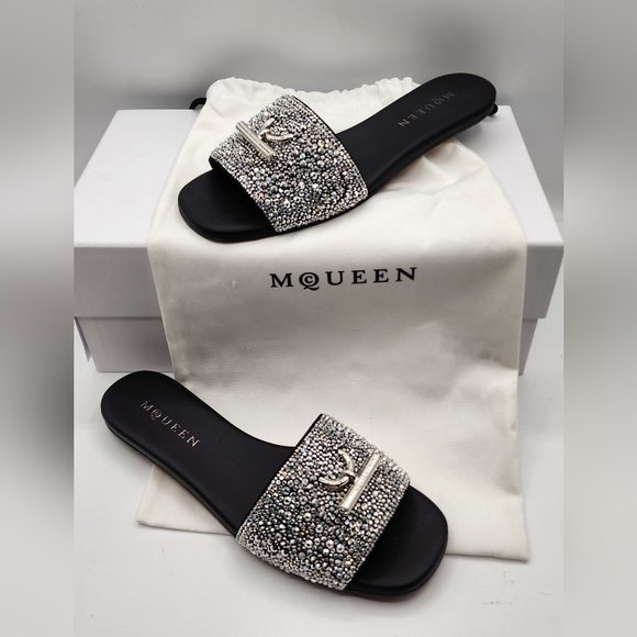 Alexander McQueen Shoes - Alexander McQueen Embellished Women's Slides NWT